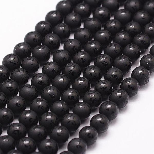 PandaHall Natural Black Agate Beads Strands, Dyed & Heated, Frosted, Round with Six Word, 6mm, Hole: 1.2mm, about 64pcs/strand Black Agate...
PandaHall Natural Black Agate Beads Strands, Dyed & Heated, Frosted, Round with Six Word, 6mm, Hole: 1.2mm, about 64pcs/strand Black Agate...