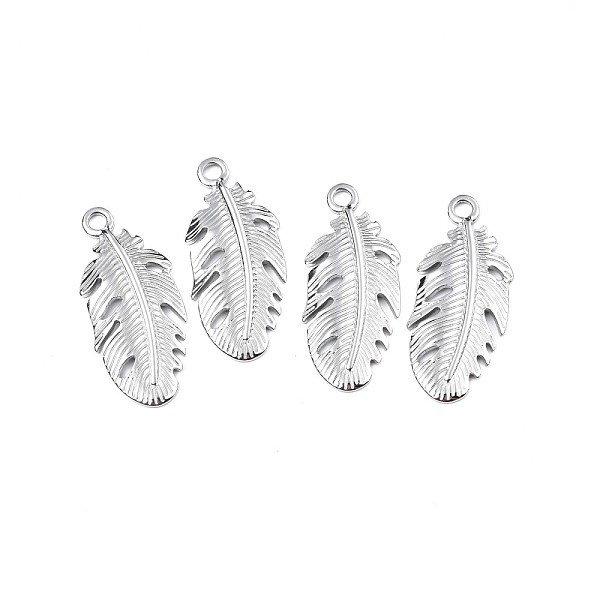 PandaHall 304 Stainless Steel Pendants, Leaf, Stainless Steel Color, 35.5x15.5x2.5mm, Hole: 2.5mm 304 Stainless Steel Leaf
PandaHall 304 Stainless Steel Pendants, Leaf, Stainless Steel Color, 35.5x15.5x2.5mm, Hole: 2.5mm 304 Stainless Steel Leaf