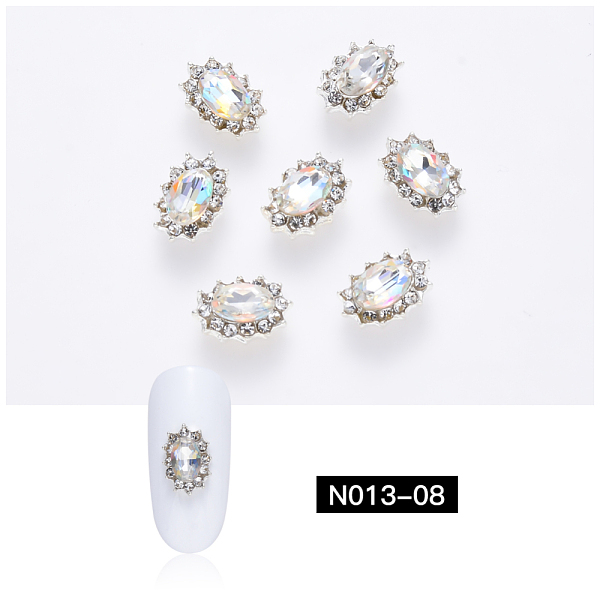 PandaHall K9 Glass Rhinestone Cabochons, with Platinum Plated Alloy Tray Settings, Nail Art Decoration Accessories, Oval, Crystal, 10x7x4mm..., Clear
PandaHall K9 Glass Rhinestone Cabochons, with Platinum Plated Alloy Tray Settings, Nail Art Decoration Accessories, Oval, Crystal, 10x7x4mm..., Clear