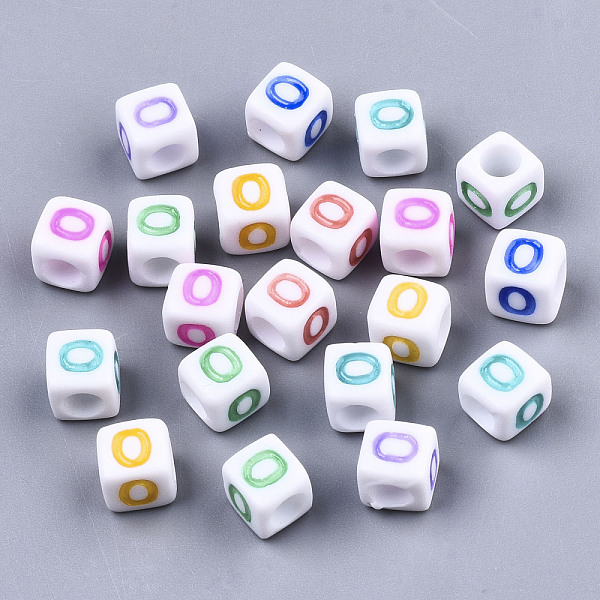 PandaHall Opaque White Acrylic Beads, with Enamel, Horizontal Hole, Cube with Mixed Color Letter, Letter.O, 6x6x6mm, Hole: 3mm, about..., Multicolor
PandaHall Opaque White Acrylic Beads, with Enamel, Horizontal Hole, Cube with Mixed Color Letter, Letter.O, 6x6x6mm, Hole: 3mm, about..., Multicolor