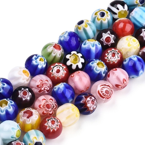 PandaHall Handmade Millefiori Glass Round Bead Strands, Mixed Color, 8mm, Hole: 1mm, about 52pcs/strand, 16 inch Millefiori Lampwork Round..., Multicolor
PandaHall Handmade Millefiori Glass Round Bead Strands, Mixed Color, 8mm, Hole: 1mm, about 52pcs/strand, 16 inch Millefiori Lampwork Round..., Multicolor