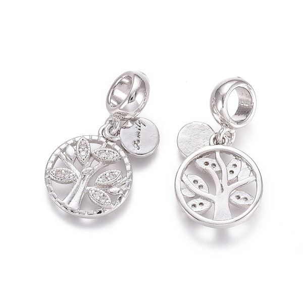 PandaHall Brass Micro Pave Cubic Zirconia European Dangle Charms, Large Hole Pendants, Flat Round with Tree and Word Family, Clear, Platinum...
PandaHall Brass Micro Pave Cubic Zirconia European Dangle Charms, Large Hole Pendants, Flat Round with Tree and Word Family, Clear, Platinum...