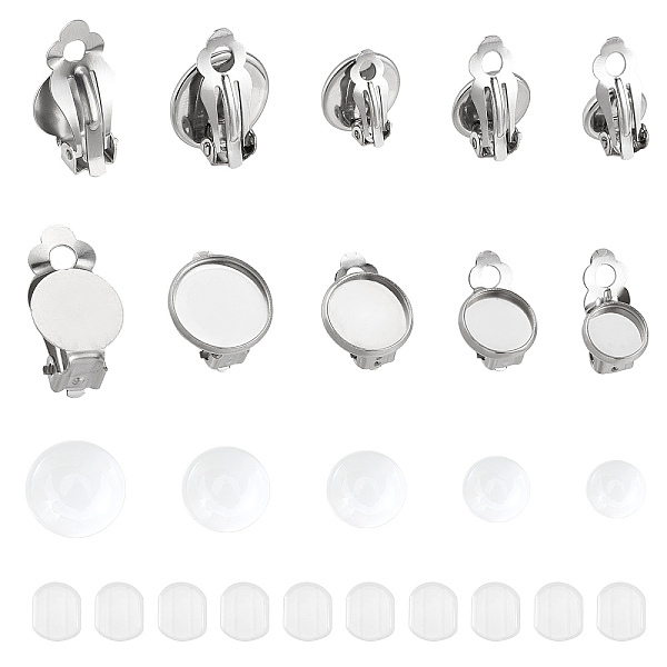 PandaHall Unicraftale DIY Earring Making Kits, Including 304 Stainless Steel Clip-on Earring Findings, Transparent Glass Cabochons and...
PandaHall Unicraftale DIY Earring Making Kits, Including 304 Stainless Steel Clip-on Earring Findings, Transparent Glass Cabochons and...