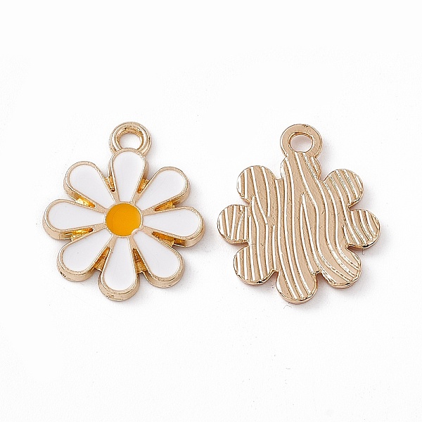 PandaHall Alloy Enamel Pendants, Light Glod, Chrysanthemum Charm, White, 18x15x1.5mm, Hole: 1.8mm Alloy+Enamel Flower White
PandaHall Alloy Enamel Pendants, Light Glod, Chrysanthemum Charm, White, 18x15x1.5mm, Hole: 1.8mm Alloy+Enamel Flower White