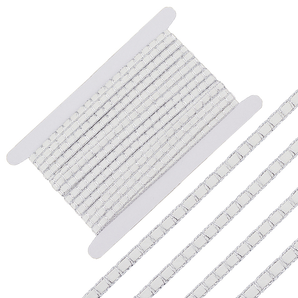 PandaHall GORGECRAFT 10 Yards 8mm White Leather Silver Metallic Embellishment Gimp Braid Trim Decorative Glitter Leather Lace Webbing Double...
PandaHall GORGECRAFT 10 Yards 8mm White Leather Silver Metallic Embellishment Gimp Braid Trim Decorative Glitter Leather Lace Webbing Double...