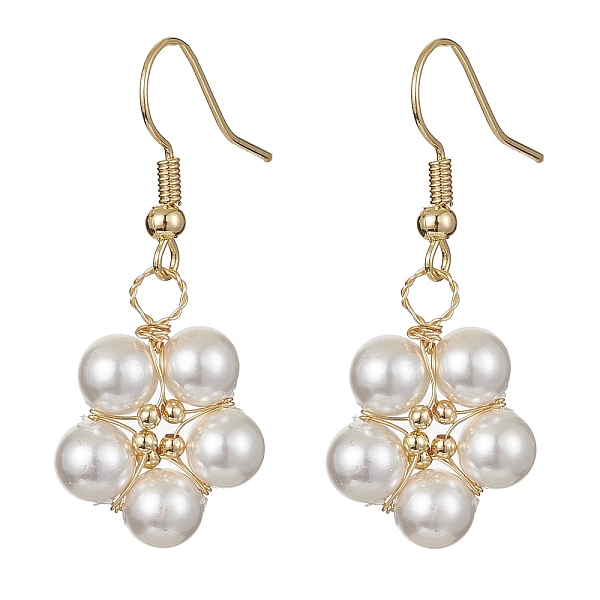 PandaHall Natural Pearl Flower Dangle Earrings, Brass Wire Wrap Earrings, Golden, 38x16mm Pearl Flower
PandaHall Natural Pearl Flower Dangle Earrings, Brass Wire Wrap Earrings, Golden, 38x16mm Pearl Flower