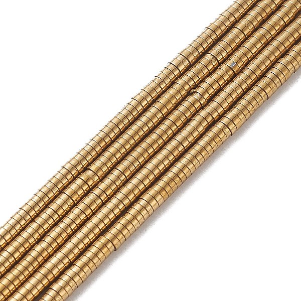 PandaHall Electroplate Non-magnetic Synthetic Hematite Beads Strands, Flat Round, Grade A, Golden Plated, 3x1mm, Hole: 1mm, about...
PandaHall Electroplate Non-magnetic Synthetic Hematite Beads Strands, Flat Round, Grade A, Golden Plated, 3x1mm, Hole: 1mm, about...