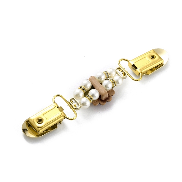 PandaHall Vintage Alloy Cardigan Clips, Sweater Collar Clips, with Acrylic Pearl Beads, Plastic Flower with Rhinestone, Golden, Brown, 125mm...
PandaHall Vintage Alloy Cardigan Clips, Sweater Collar Clips, with Acrylic Pearl Beads, Plastic Flower with Rhinestone, Golden, Brown, 125mm...