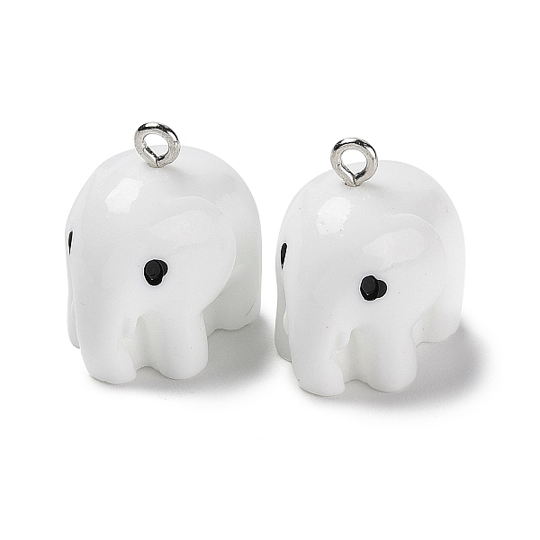 PandaHall Opaque Resin Pendants, Elephant Charms, with Platinum Tone Iron Loops, WhiteSmoke, 20x15x20mm, Hole: 2mm Iron+Resin Elephant White
PandaHall Opaque Resin Pendants, Elephant Charms, with Platinum Tone Iron Loops, WhiteSmoke, 20x15x20mm, Hole: 2mm Iron+Resin Elephant White