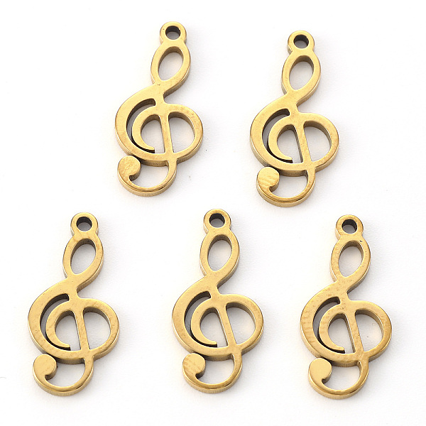 PandaHall Vacuum Plating 304 Stainless Steel Pendants, Laser Cut, Musical Note, Golden, 17x8x1mm, Hole: 1mm 304 Stainless Steel Musical Note
PandaHall Vacuum Plating 304 Stainless Steel Pendants, Laser Cut, Musical Note, Golden, 17x8x1mm, Hole: 1mm 304 Stainless Steel Musical Note