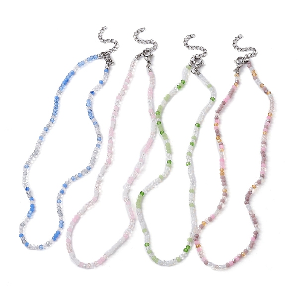 PandaHall Glass Round Beaded Necklace for Women, Mixed Color, 13-3/4~14-1/8 inch(35~36cm) Seed Beads Multicolor
PandaHall Glass Round Beaded Necklace for Women, Mixed Color, 13-3/4~14-1/8 inch(35~36cm) Seed Beads Multicolor