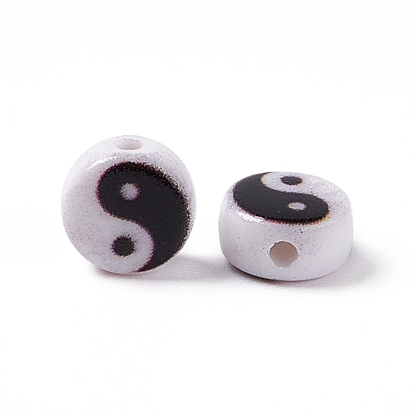 PandaHall Opaque Acrylic Beads, Flat Round with Yin Yang Pattern, White, 7x3.5mm, Hole: 1.2mm Acrylic Flat Round White
PandaHall Opaque Acrylic Beads, Flat Round with Yin Yang Pattern, White, 7x3.5mm, Hole: 1.2mm Acrylic Flat Round White