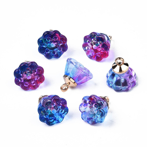 PandaHall Transparent Spray Painted Glass Charms, with Light Gold Plated Brass Findings, Seedpod of the Lotus, Magenta, 11x11mm, Hole: 2mm..., Pink
PandaHall Transparent Spray Painted Glass Charms, with Light Gold Plated Brass Findings, Seedpod of the Lotus, Magenta, 11x11mm, Hole: 2mm..., Pink