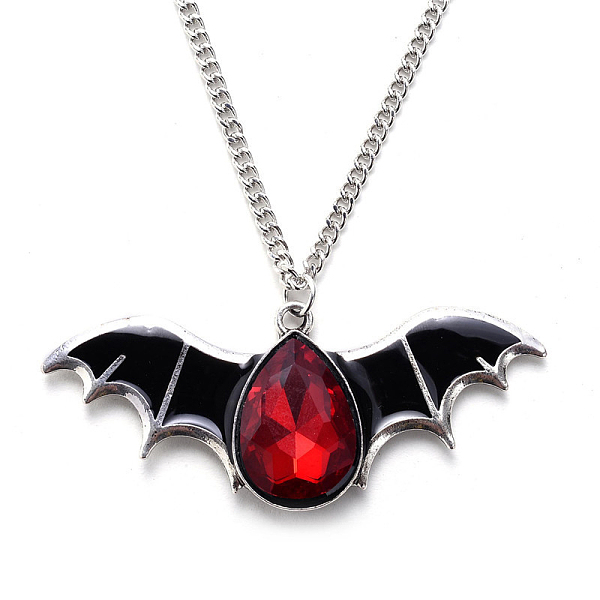 PandaHall Halloween Themed Glass Bat Pendant Necklace with Enamel, Alloy Jewelry for Men Women, FireBrick, Bat: 1.21x2.91 inch(3.08x7.4cm)..., Red
PandaHall Halloween Themed Glass Bat Pendant Necklace with Enamel, Alloy Jewelry for Men Women, FireBrick, Bat: 1.21x2.91 inch(3.08x7.4cm)..., Red