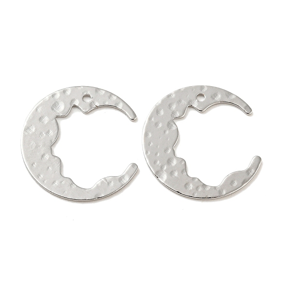 PandaHall Rack Plating Brass Pendants, Moon, Platinum, 18x17x0.5mm, Hole: 1.2mm Brass Moon
PandaHall Rack Plating Brass Pendants, Moon, Platinum, 18x17x0.5mm, Hole: 1.2mm Brass Moon
