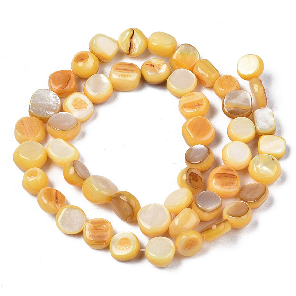 PandaHall Natural Trochid Shell/Trochus Shell Beads Strands, Dyed, Flat Round, Wheat, 5~9x1~6mm, Hole: 0.8mm, about 49~50pcs/strand, 15.16..., Orange
PandaHall Natural Trochid Shell/Trochus Shell Beads Strands, Dyed, Flat Round, Wheat, 5~9x1~6mm, Hole: 0.8mm, about 49~50pcs/strand, 15.16..., Orange