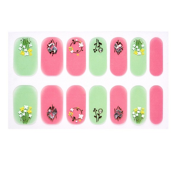PandaHall Full Cover Nombre Nail Stickers, Self-Adhesive, for Nail Tips Decorations, Light Green, 24x8mm, 14pcs/sheet Paper Flower
PandaHall Full Cover Nombre Nail Stickers, Self-Adhesive, for Nail Tips Decorations, Light Green, 24x8mm, 14pcs/sheet Paper Flower