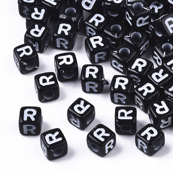PandaHall Opaque Acrylic Beads, Horizontal Hole, Alphabet Style, Cube, Black & White, Letter.R, 5x5x5mm, Hole: 2mm, about 500pcs/50g Acrylic...
PandaHall Opaque Acrylic Beads, Horizontal Hole, Alphabet Style, Cube, Black & White, Letter.R, 5x5x5mm, Hole: 2mm, about 500pcs/50g Acrylic...