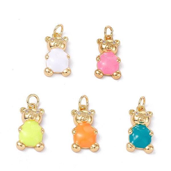 PandaHall Brass Micro Pave Cubic Zirconia Pendants, with Enamel, Real 18K Gold Plated, Long-Lasting Plated, Bear, Mixed Color, 17.5x9x4mm..., Multicolor
PandaHall Brass Micro Pave Cubic Zirconia Pendants, with Enamel, Real 18K Gold Plated, Long-Lasting Plated, Bear, Mixed Color, 17.5x9x4mm..., Multicolor