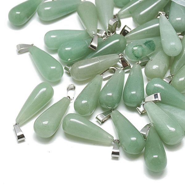 PandaHall Natural Green Aventurine Pendants, with Stainless Steel Snap On Bails, teardrop, 28~30x10~12mm, Hole: 6x4mm Green Aventurine...
PandaHall Natural Green Aventurine Pendants, with Stainless Steel Snap On Bails, teardrop, 28~30x10~12mm, Hole: 6x4mm Green Aventurine...