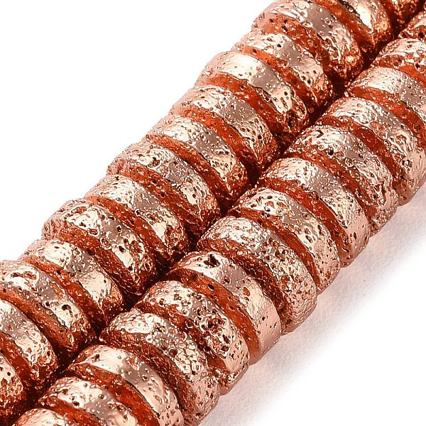 PandaHall Electroplated Natural Lava Rock Beads Strands, Disc, Heishi Beads, Rose Gold Plated, 8~8.5x3mm, Hole: 1.8mm, about 127pcs/strand...
PandaHall Electroplated Natural Lava Rock Beads Strands, Disc, Heishi Beads, Rose Gold Plated, 8~8.5x3mm, Hole: 1.8mm, about 127pcs/strand...