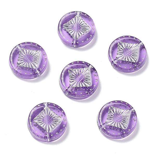 PandaHall Plating Transparent Acrylic Beads, Metal Enlaced, Flat Round with Rhombus Pattern, Dark Orchid, 15~15.5x4.5~5mm, Hole: 1.8mm...
PandaHall Plating Transparent Acrylic Beads, Metal Enlaced, Flat Round with Rhombus Pattern, Dark Orchid, 15~15.5x4.5~5mm, Hole: 1.8mm...