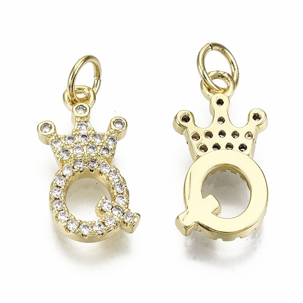 PandaHall Brass Micro Pave Clear Cubic Zirconia Pendants, with Jump Ring, Nickel Free, Letter, Real 16K Gold Plated, Letter.Q, 17x8.5x2mm...
PandaHall Brass Micro Pave Clear Cubic Zirconia Pendants, with Jump Ring, Nickel Free, Letter, Real 16K Gold Plated, Letter.Q, 17x8.5x2mm...