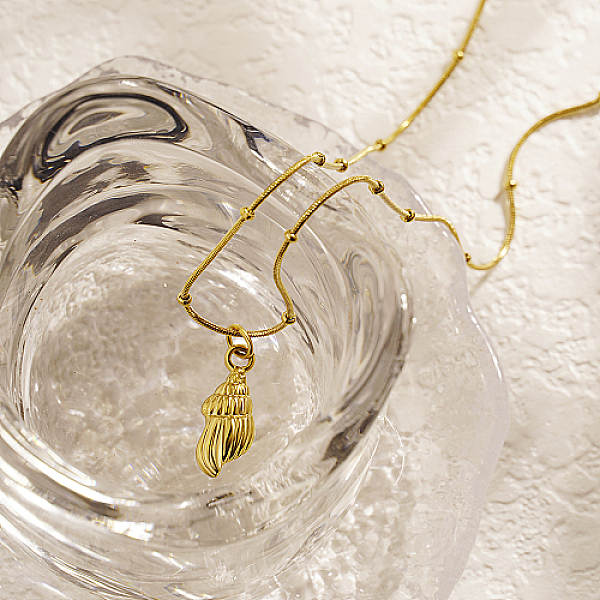 PandaHall Stainless Steel Shell Shape Pendant Necklace for Women, Golden, 15.75 inch(40cm) Stainless Steel Shell Shape
PandaHall Stainless Steel Shell Shape Pendant Necklace for Women, Golden, 15.75 inch(40cm) Stainless Steel Shell Shape
