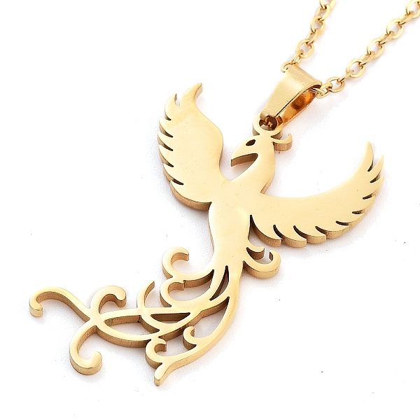 PandaHall 304 Stainless Steel Pendant Necklaces, Cable Chains, Phenix, Real 18K Gold Plated, 17.64 inch(44.8cm) 304 Stainless Steel Phenix
PandaHall 304 Stainless Steel Pendant Necklaces, Cable Chains, Phenix, Real 18K Gold Plated, 17.64 inch(44.8cm) 304 Stainless Steel Phenix