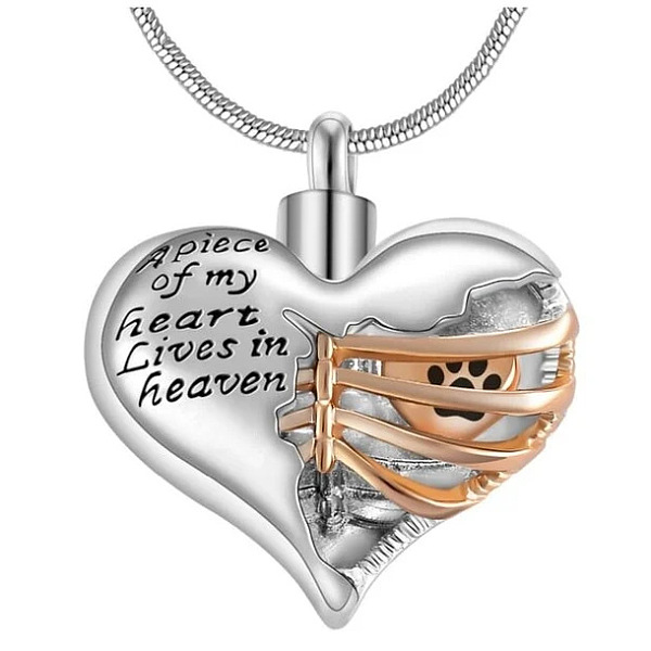 PandaHall 316L Surgical Stainless Steel Heart Urn Ashes Pendant Necklace, Paw Print Memorial Jewelry for Men Women, Golden & Stainless Steel...
PandaHall 316L Surgical Stainless Steel Heart Urn Ashes Pendant Necklace, Paw Print Memorial Jewelry for Men Women, Golden & Stainless Steel...