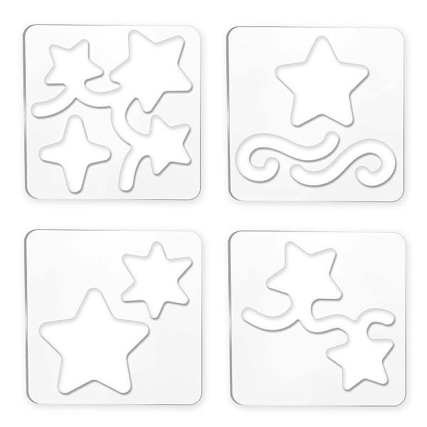 PandaHall Acrylic Earring Handwork Template, Card Leather Cutting Stencils, Square, Clear, Star Pattern, 152x152x4mm, 4 styles, 1pc/style...
PandaHall Acrylic Earring Handwork Template, Card Leather Cutting Stencils, Square, Clear, Star Pattern, 152x152x4mm, 4 styles, 1pc/style...