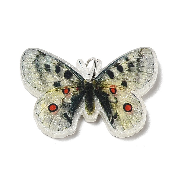 PandaHall Opaque Acrylic Pendants, with Platinum Iron Jump Ring, Butterfly Charms, White, 25x37x4mm, Hole: 5.2mm Acrylic Butterfly White
PandaHall Opaque Acrylic Pendants, with Platinum Iron Jump Ring, Butterfly Charms, White, 25x37x4mm, Hole: 5.2mm Acrylic Butterfly White