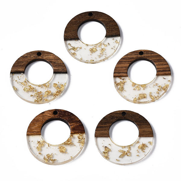 PandaHall Transparent Resin & Walnut Wood Pendants, with Gold Foil, Flat Round, Clear, 28x3mm, Hole: 2mm Resin+Wood Flat Round Clear
PandaHall Transparent Resin & Walnut Wood Pendants, with Gold Foil, Flat Round, Clear, 28x3mm, Hole: 2mm Resin+Wood Flat Round Clear