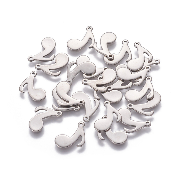 PandaHall 201 Stainless Steel Charms, Musical Note, Stainless Steel Color, 12x13x0.9mm, Hole: 1mm 201 Stainless Steel Musical Note
PandaHall 201 Stainless Steel Charms, Musical Note, Stainless Steel Color, 12x13x0.9mm, Hole: 1mm 201 Stainless Steel Musical Note
