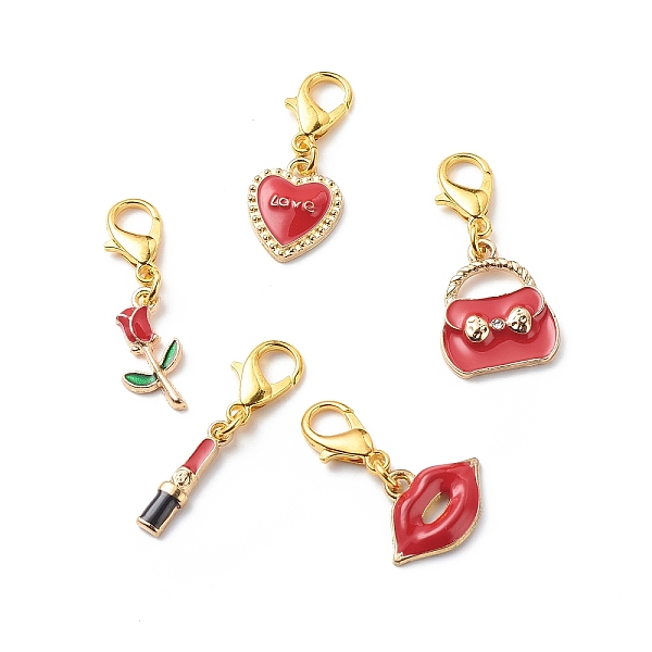 PandaHall Valentine's Day Theme Alloy Enamel Pendant Decoration, Clip-on Charms, with Zinc Alloy Lobster Claw Clasps..., Multicolor
PandaHall Valentine's Day Theme Alloy Enamel Pendant Decoration, Clip-on Charms, with Zinc Alloy Lobster Claw Clasps..., Multicolor