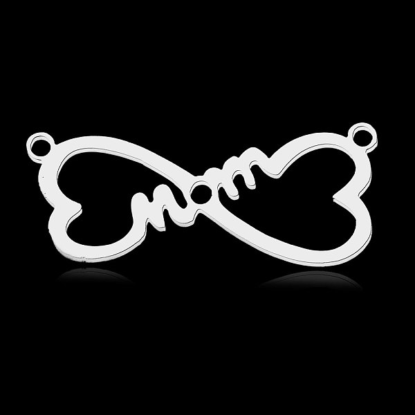PandaHall 201 Stainless Steel Connector Charms, Mother's Day, Hollow Heart with Word Mom, Stainless Steel Color, 11.5x29x1mm, Hole: 1.4mm...
PandaHall 201 Stainless Steel Connector Charms, Mother's Day, Hollow Heart with Word Mom, Stainless Steel Color, 11.5x29x1mm, Hole: 1.4mm...