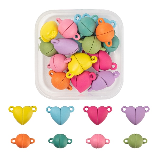 PandaHall 16 Sets 8 Style Spray Painted Alloy Magnetic Clasps with Loops, Round & Heart, Mixed Color, 10.5~13x8~16x7~8mm, Hole: 1.2mm, 2..., Multicolor
PandaHall 16 Sets 8 Style Spray Painted Alloy Magnetic Clasps with Loops, Round & Heart, Mixed Color, 10.5~13x8~16x7~8mm, Hole: 1.2mm, 2..., Multicolor