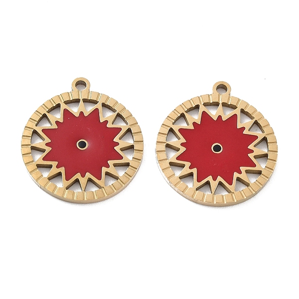 PandaHall Ion Plating(IP) 304 Stainless Steel Pendants, with Enamel, Flat Round with Sun Charm, Golden, FireBrick, 20.5x18x1.5mm, Hole..., Red
PandaHall Ion Plating(IP) 304 Stainless Steel Pendants, with Enamel, Flat Round with Sun Charm, Golden, FireBrick, 20.5x18x1.5mm, Hole..., Red
