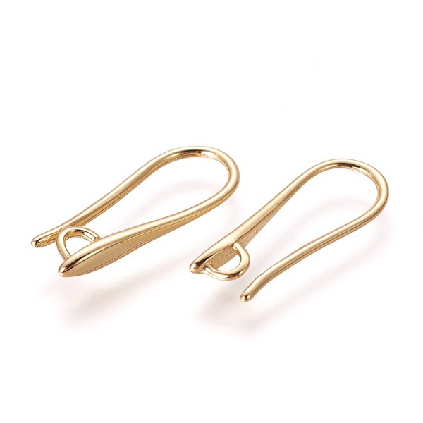 PandaHall Brass Earring Hooks, with Horizontal Loop, Golden, 19.5x8x2.5mm, Hole: 2mm, 18 Gauge, Pin: 1mm Brass
PandaHall Brass Earring Hooks, with Horizontal Loop, Golden, 19.5x8x2.5mm, Hole: 2mm, 18 Gauge, Pin: 1mm Brass