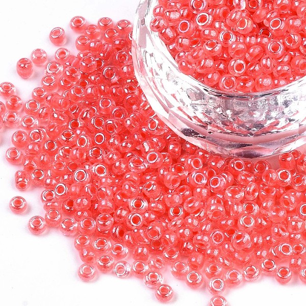 PandaHall 8/0 Glass Seed Beads, Transparent Inside Colours Luster, Round Hole, Round, Pale Violet Red, 8/0, 3~4x2~3mm, Hole: 0.8mm, about...
PandaHall 8/0 Glass Seed Beads, Transparent Inside Colours Luster, Round Hole, Round, Pale Violet Red, 8/0, 3~4x2~3mm, Hole: 0.8mm, about...