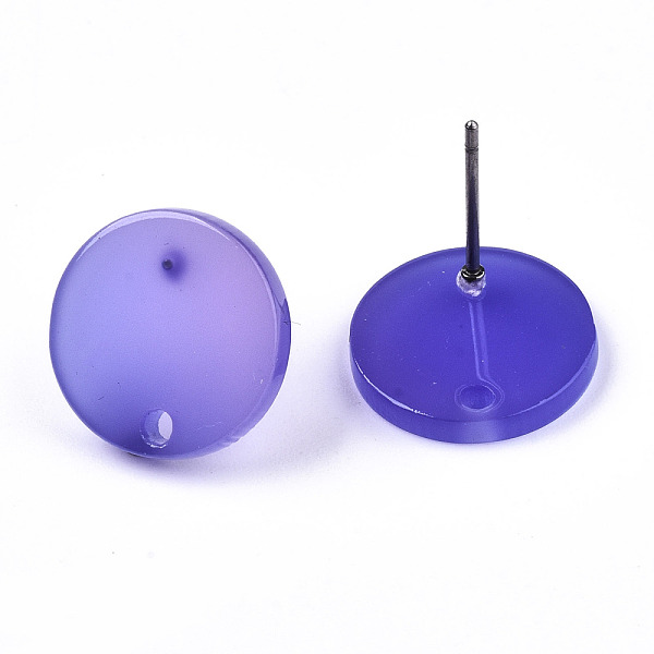 PandaHall Cellulose Acetate(Resin) Ear Stud Findings, with Iron Pin, Flat Round, Medium Slate Blue, 14x2mm, Hole: 1.5mm, Pin: 0.7mm...
PandaHall Cellulose Acetate(Resin) Ear Stud Findings, with Iron Pin, Flat Round, Medium Slate Blue, 14x2mm, Hole: 1.5mm, Pin: 0.7mm...