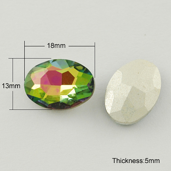PandaHall Glass Pointed Back Rhinestone, Back Plated, Faceted, Oval, Colorful, 13x18x5mm Glass Rhinestone Oval
PandaHall Glass Pointed Back Rhinestone, Back Plated, Faceted, Oval, Colorful, 13x18x5mm Glass Rhinestone Oval