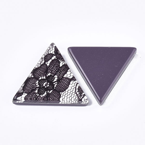 PandaHall Resin Cabochons, with Lace Inside, Triangle, Medium Purple, 36.5x41x7.5mm Resin Triangle Purple
PandaHall Resin Cabochons, with Lace Inside, Triangle, Medium Purple, 36.5x41x7.5mm Resin Triangle Purple