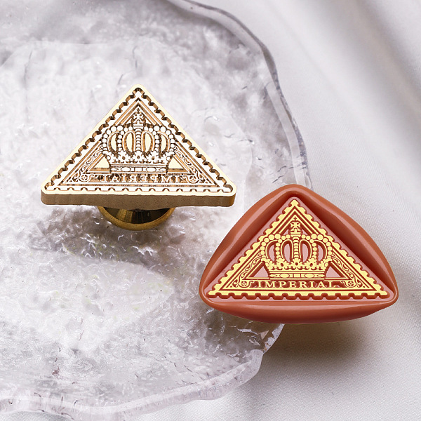 PandaHall Golden Plated Triangle Shaped Wax Seal Brass Stamp Head, for Wax Seal Stamp, Crown, 20x32.5x14mm, Hole: 7mm Brass Crown
PandaHall Golden Plated Triangle Shaped Wax Seal Brass Stamp Head, for Wax Seal Stamp, Crown, 20x32.5x14mm, Hole: 7mm Brass Crown