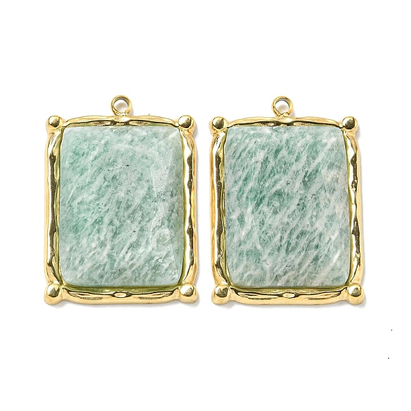 PandaHall Vacuum Plating 304 Stainless Steel Pendants, Faceted Natural Amazonite Rectangle Charms, Real 18K Gold Plated, 24x17x4.5mm, Hole...
PandaHall Vacuum Plating 304 Stainless Steel Pendants, Faceted Natural Amazonite Rectangle Charms, Real 18K Gold Plated, 24x17x4.5mm, Hole...