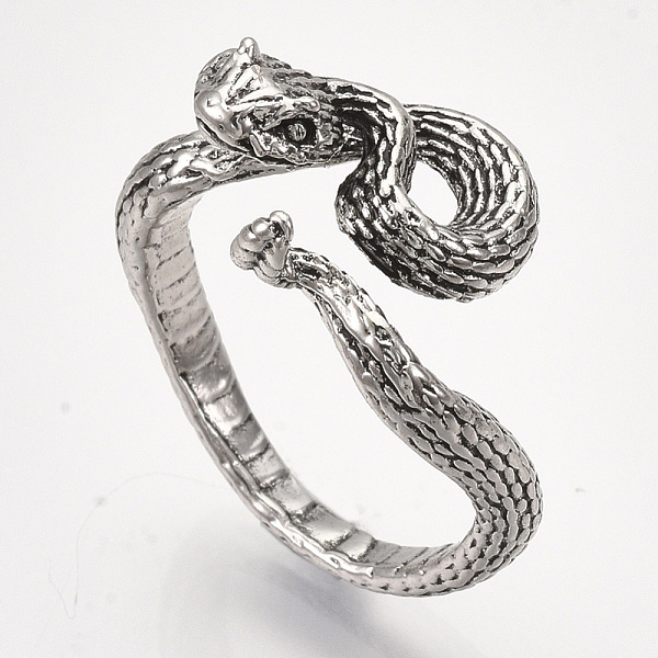PandaHall Alloy Cuff Finger Rings, Snake, Antique Silver, US Size 8 1/2(18.5mm) Alloy
PandaHall Alloy Cuff Finger Rings, Snake, Antique Silver, US Size 8 1/2(18.5mm) Alloy