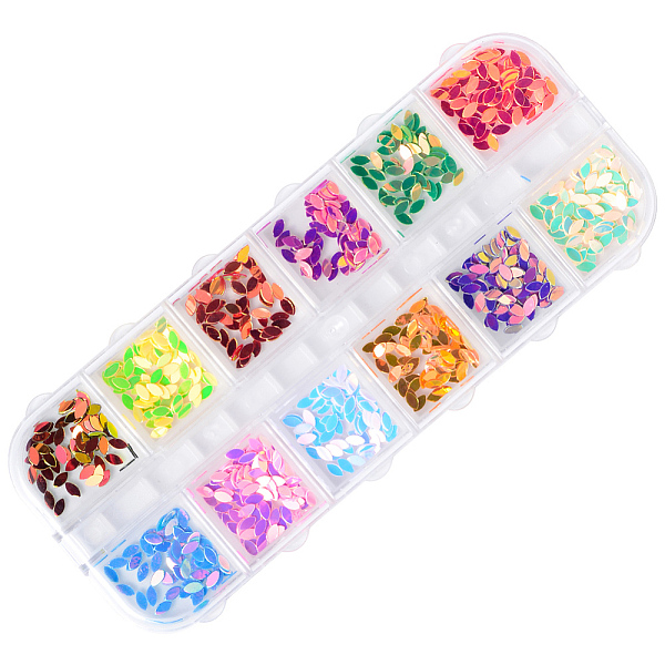 PandaHall Plastic Sequins/Paillette, Nail Art Decorations, Horse Eye, Mixed Color, 3.5x2x0.2mm, 12colors/box Plastic Horse Eye Multicolor
PandaHall Plastic Sequins/Paillette, Nail Art Decorations, Horse Eye, Mixed Color, 3.5x2x0.2mm, 12colors/box Plastic Horse Eye Multicolor