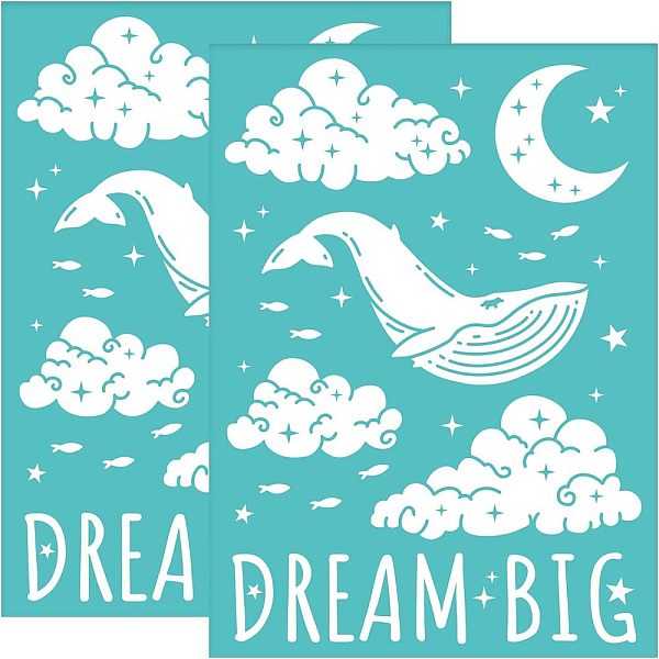 PandaHall Self-Adhesive Silk Screen Printing Stencil, for Painting on Wood, DIY Decoration T-Shirt Fabric, Turquoise, Whale Pattern..., Green
PandaHall Self-Adhesive Silk Screen Printing Stencil, for Painting on Wood, DIY Decoration T-Shirt Fabric, Turquoise, Whale Pattern..., Green