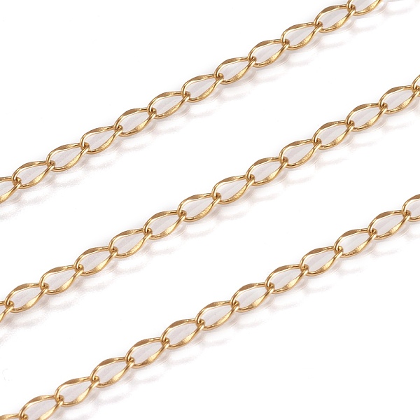 PandaHall 3.28 Feet Ion Plating(IP) 304 Stainless Steel Twisted Chains, Curb Chains, Soldered, Golden, 2mm, 4x2x0.5mm 304 Stainless Steel
PandaHall 3.28 Feet Ion Plating(IP) 304 Stainless Steel Twisted Chains, Curb Chains, Soldered, Golden, 2mm, 4x2x0.5mm 304 Stainless Steel