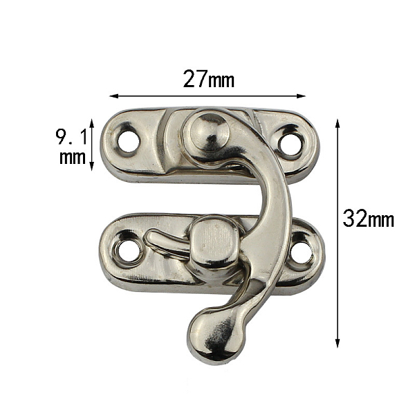 PandaHall Zinc Alloy Wooden Box Lock Catch Clasps, Jewelry Box Latch Hasp Lock Clasps, Silver, Overall Size: 3.2x2.7cm Alloy
PandaHall Zinc Alloy Wooden Box Lock Catch Clasps, Jewelry Box Latch Hasp Lock Clasps, Silver, Overall Size: 3.2x2.7cm Alloy